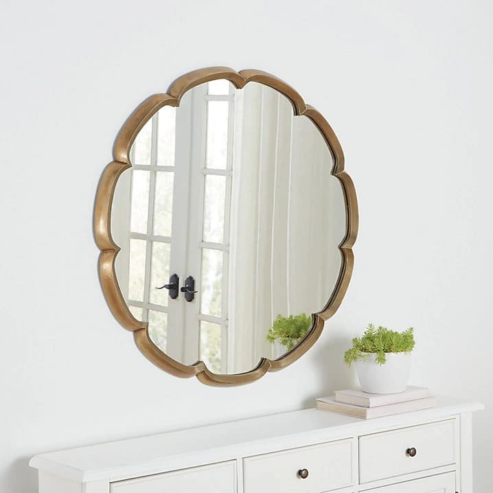 Victorian Majesty Ornate Antique Gold Arched Wall Mirror