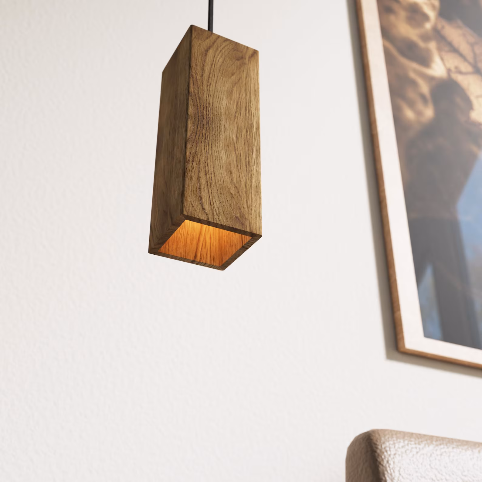 Modern Minimalist Wood Hanging Lamp