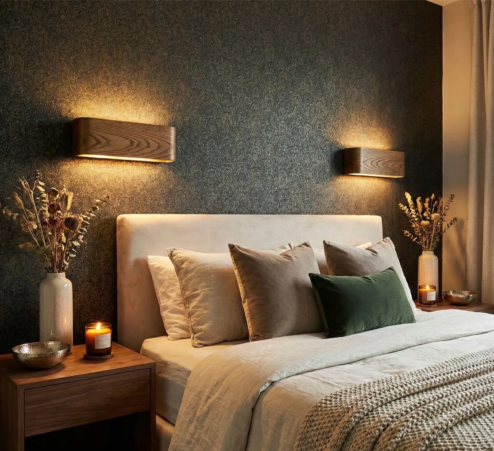 Natural Grain Floating Sconce Modern Wooden Wall Decor