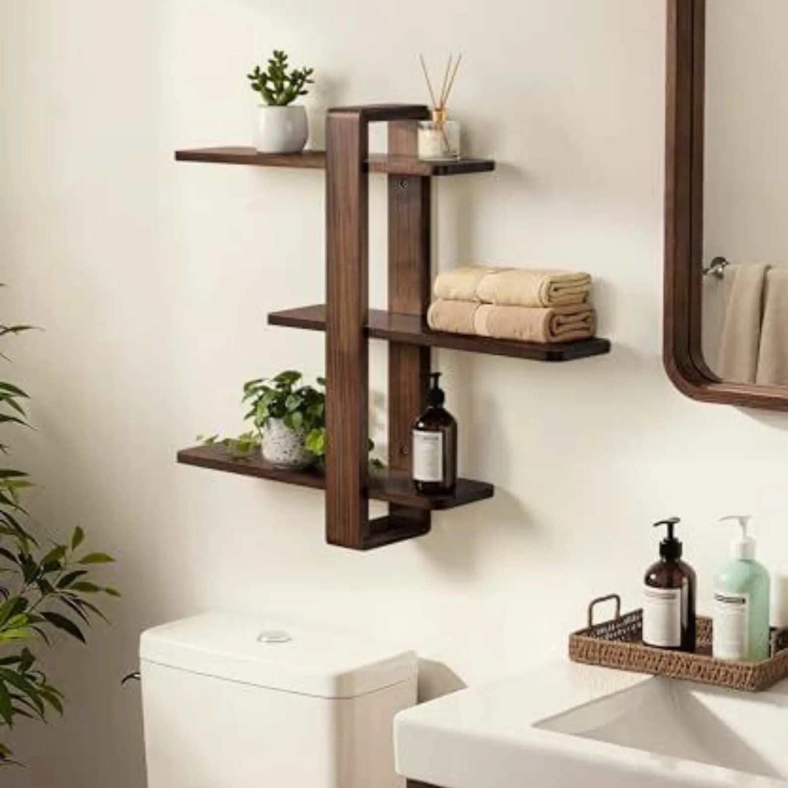 Herringbone Boho Chic Wood Wall Decor