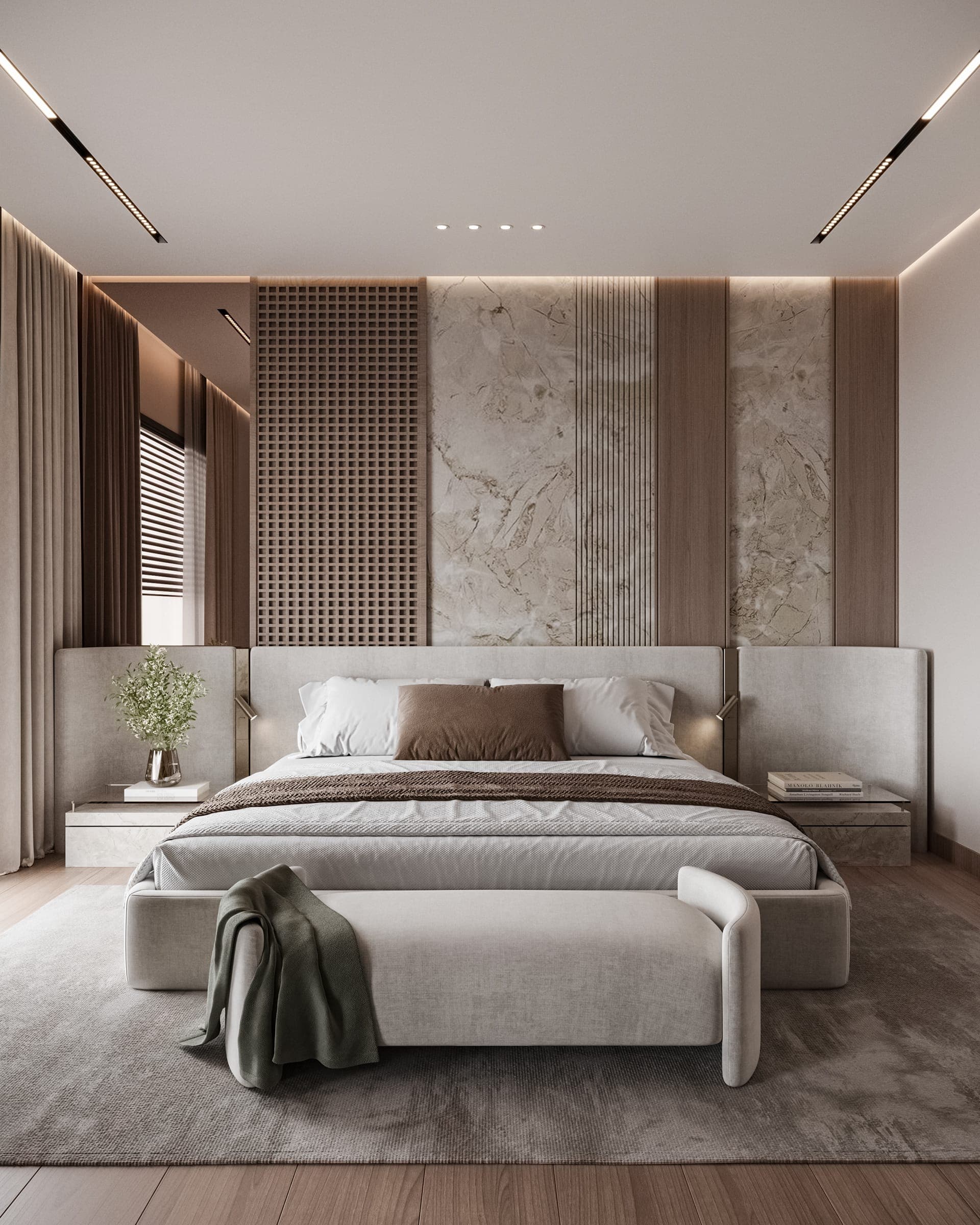 Lara Luxury Gold Black Italian Bedroom Set