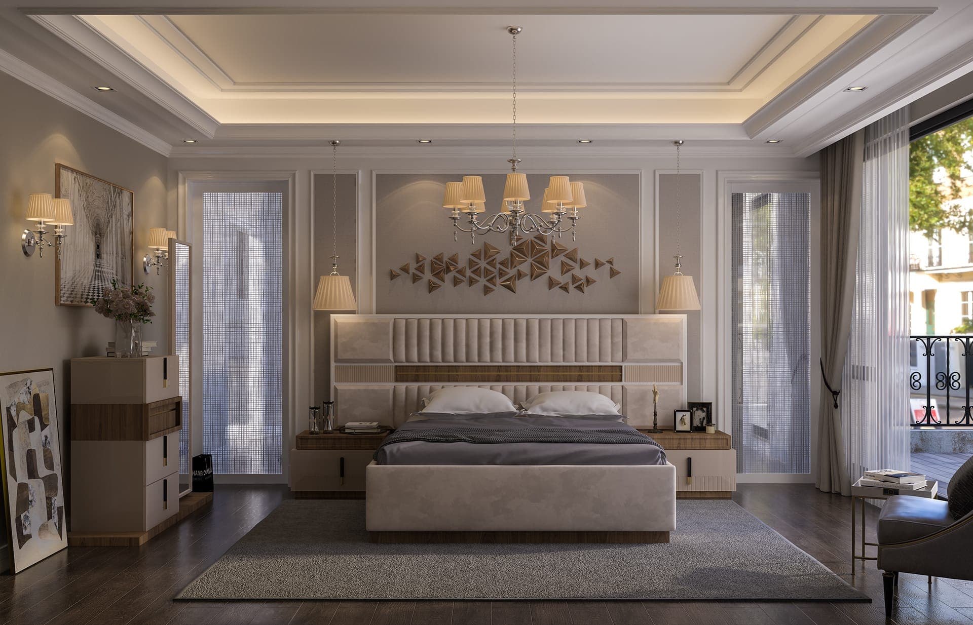 Aria Luxe Modern Contemporary Platform Bedroom Set