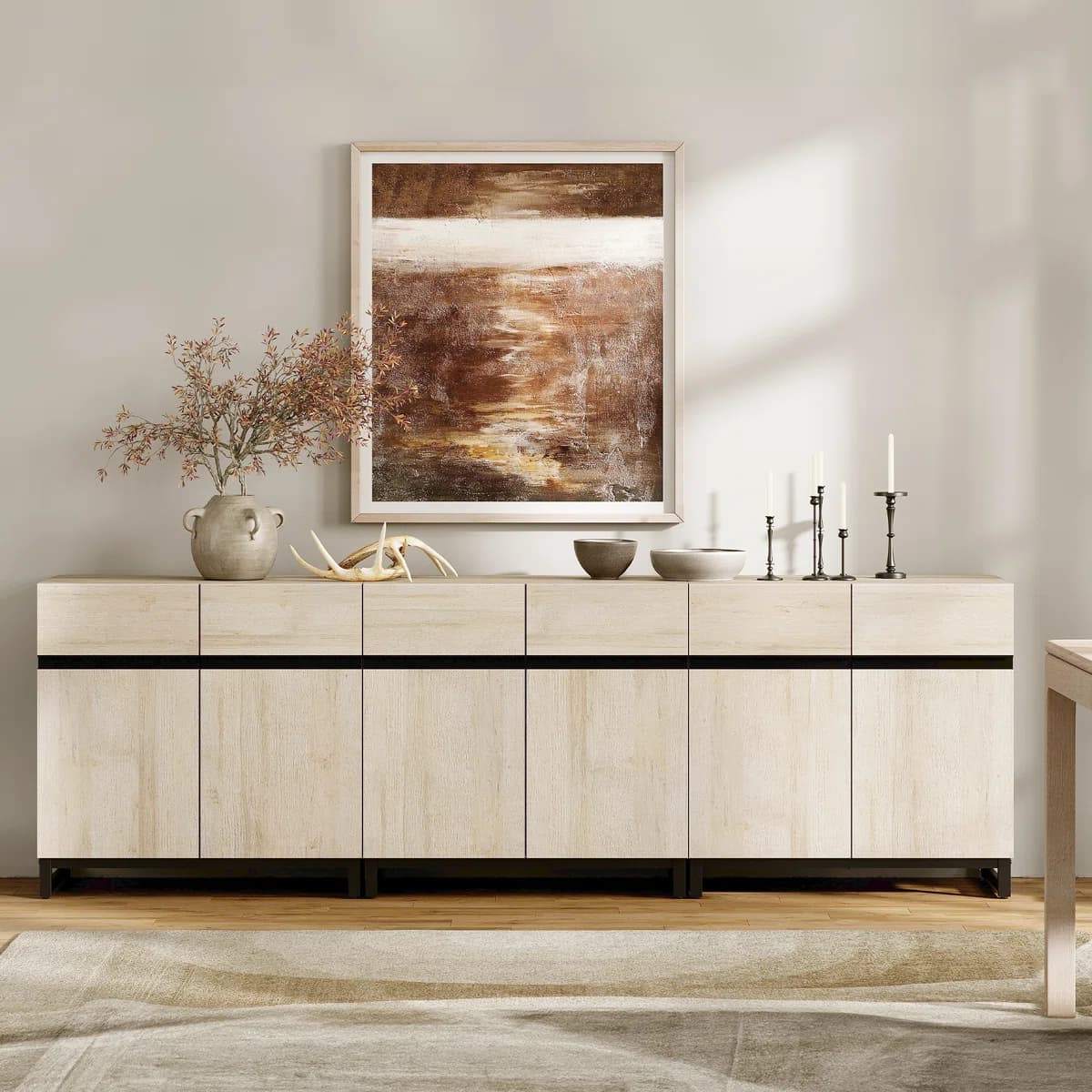 Aadam Nordic Modern Storage Buffet Sideboard