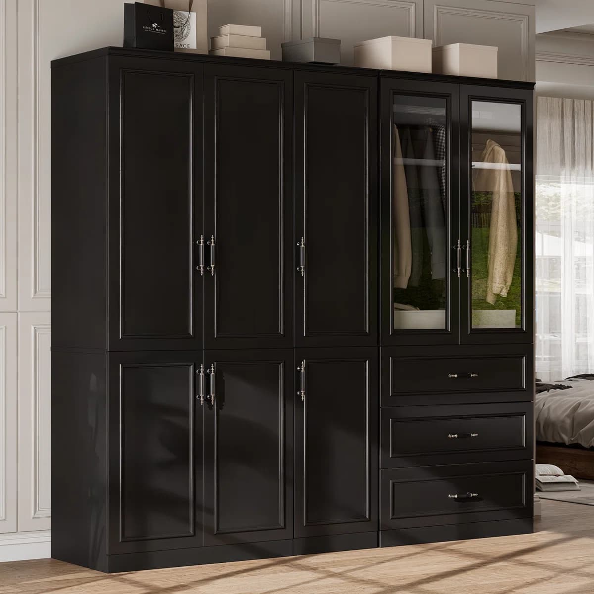 Grand Royale 8-Door Executive Armoire Wardrobe