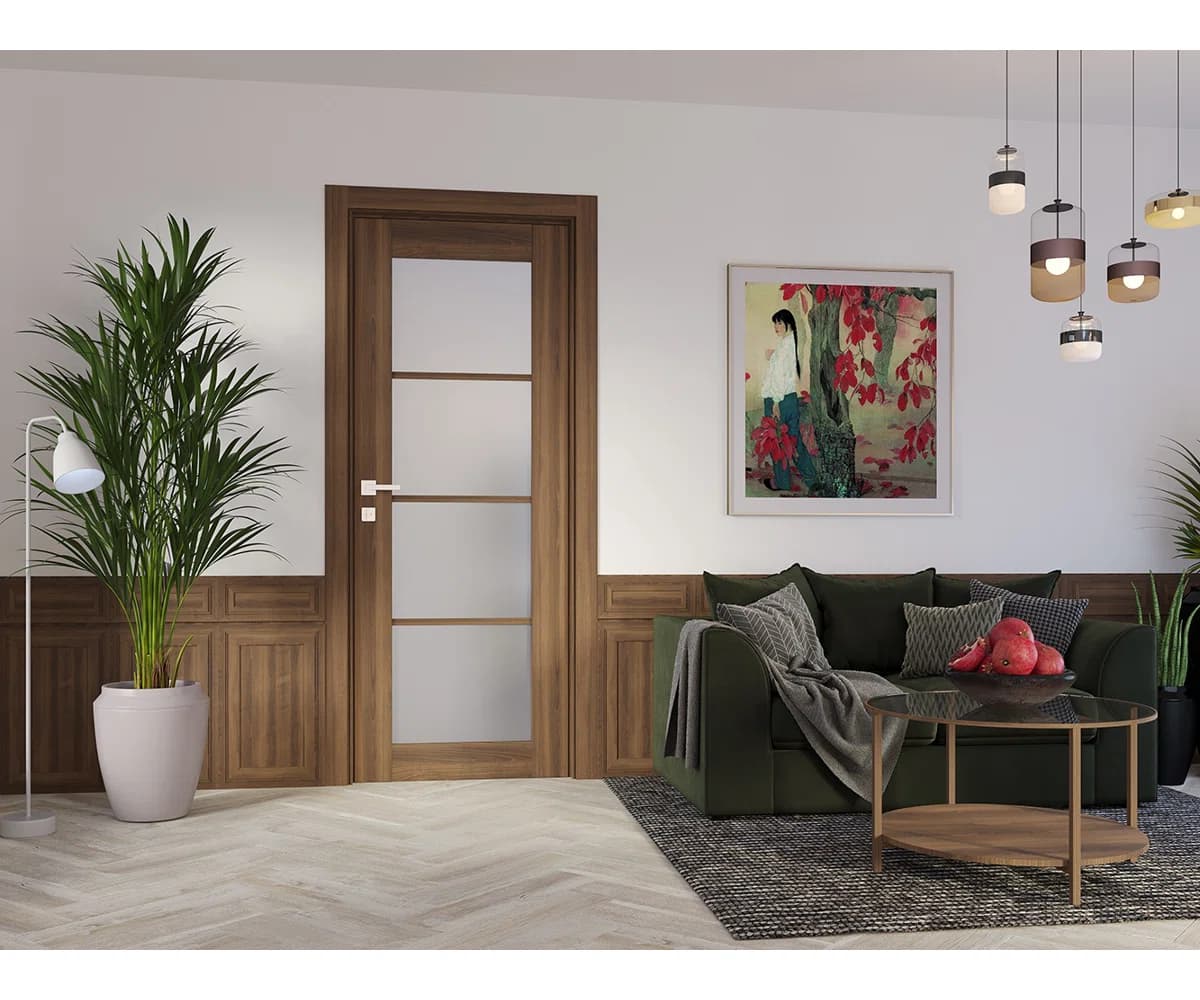 Zen Walnut Modern Interior Single Door
