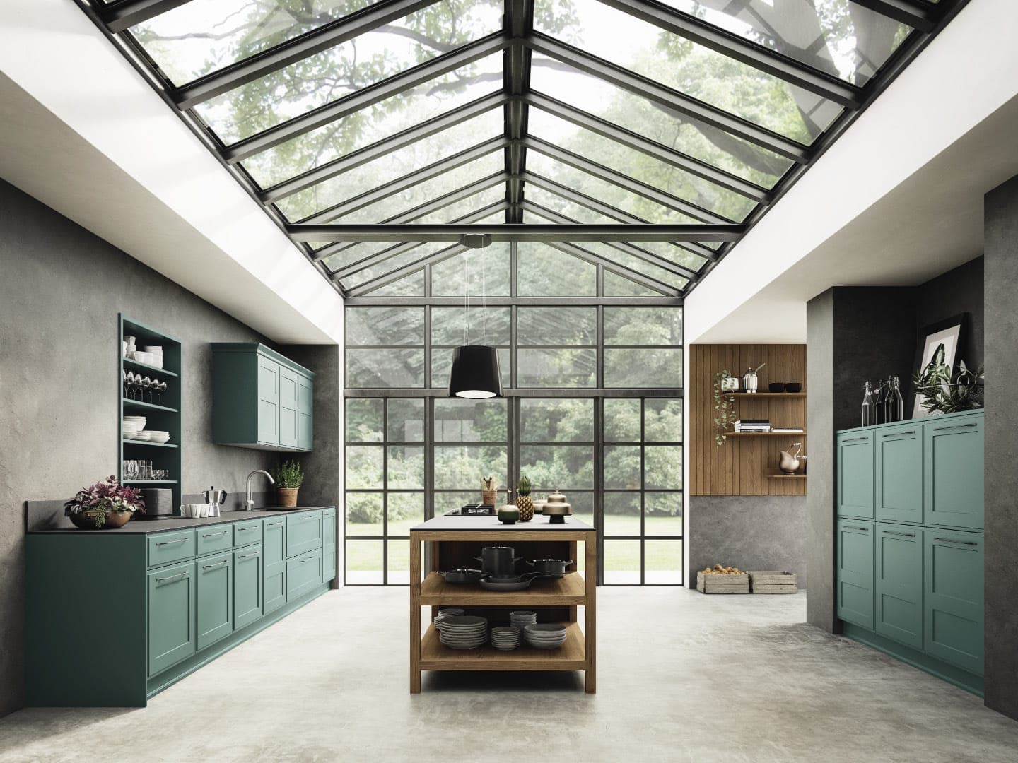 Canova Emerald Shaker Kitchen: Modern Luxury Traditional Modular Kitchen