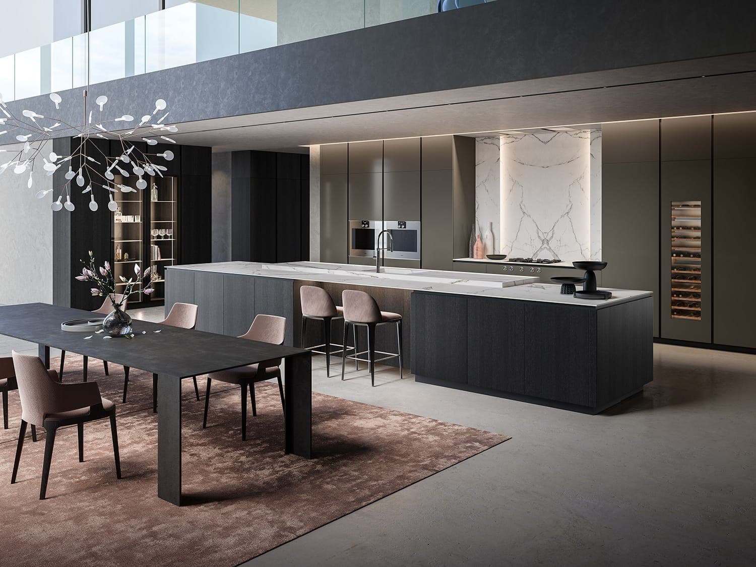 Diamond Noir Ultimate Dark Modular Kitchen