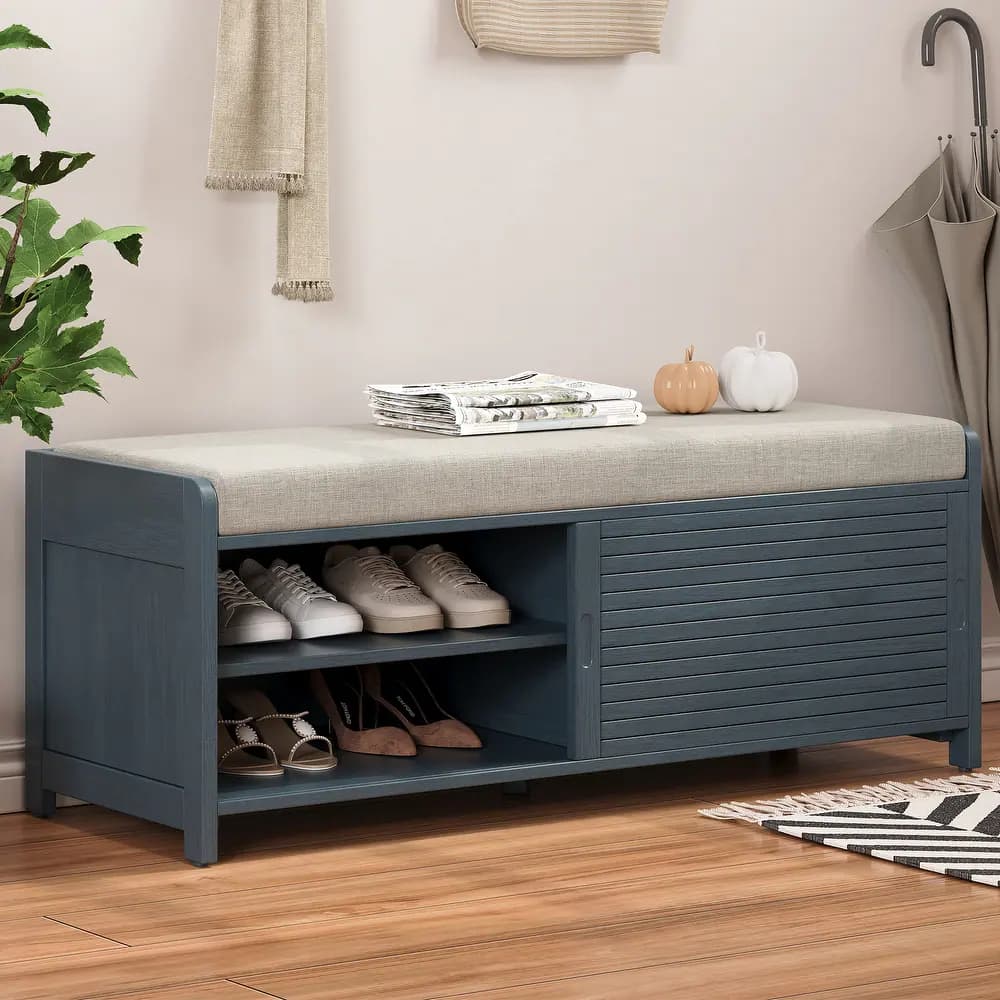 Everest Comfort Entryway Bench Shoe Storage Rack