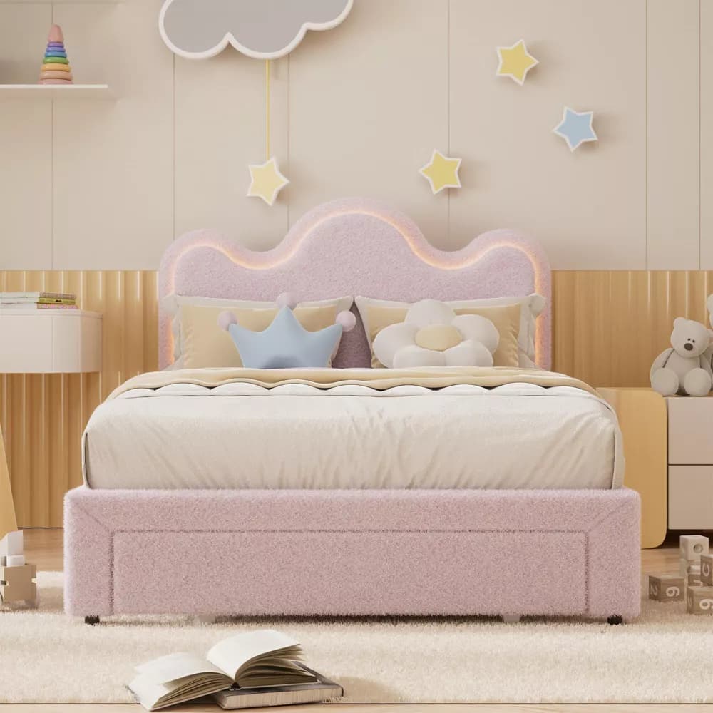 Royal Starlight Dreamer LED Glow Storage Kids Platform Bed
