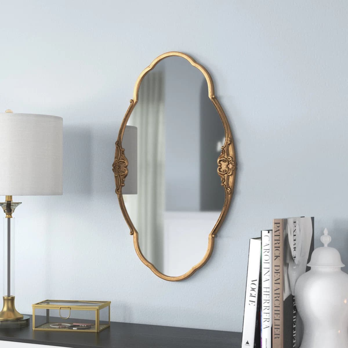 Imperial Elegance Vintage Gold Ornate Wall Mirror