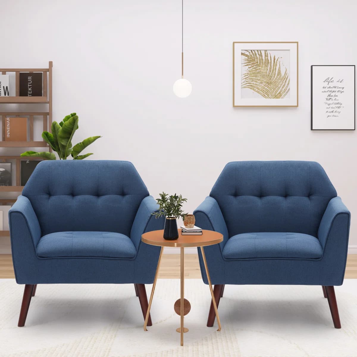 Kristiona Mid-Century Modern Upholstered Armchair