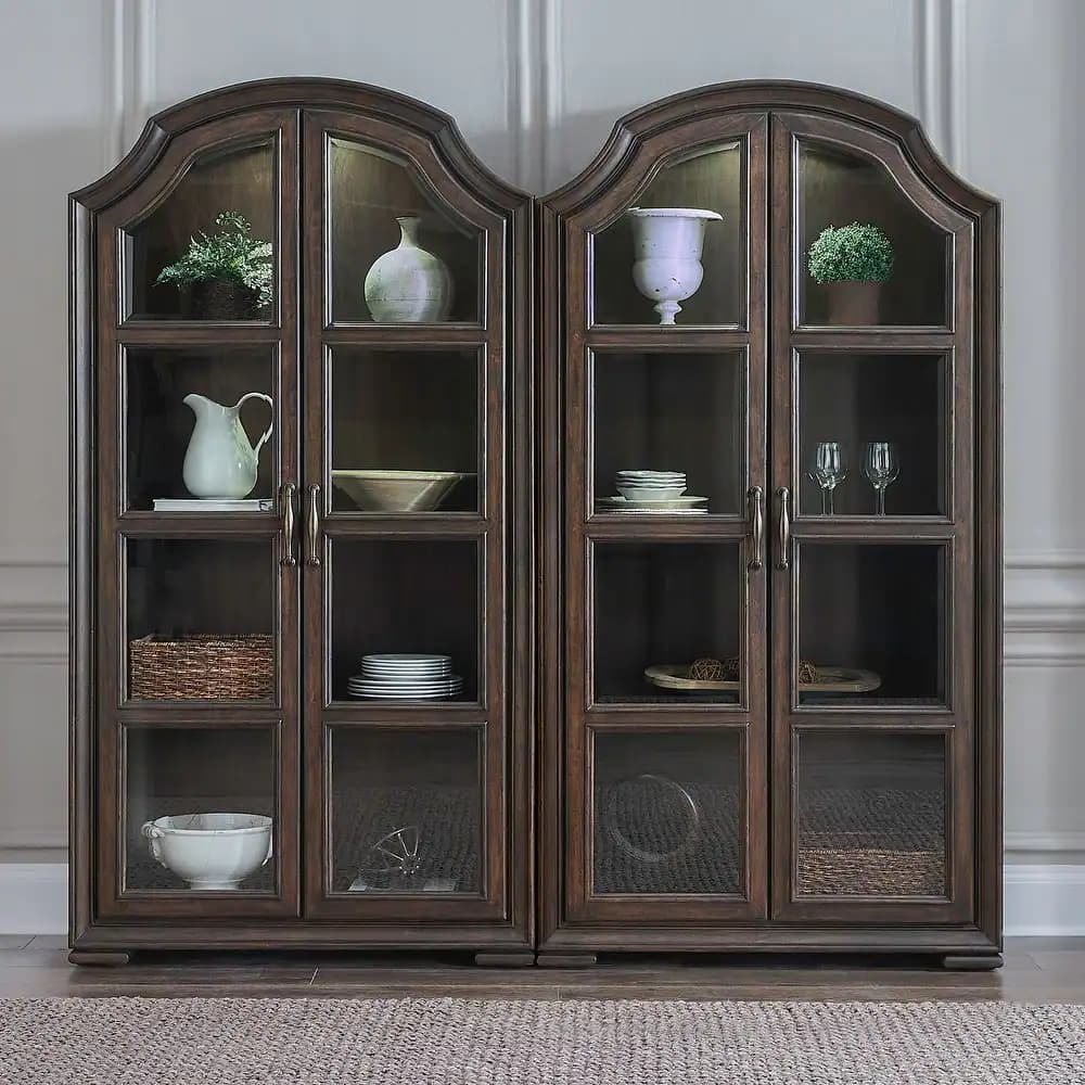 Provence Vintage Oak Modern Display Cabinet