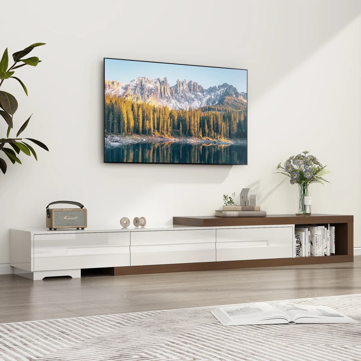 Loft Expansive Two-Tone Floating TV Console