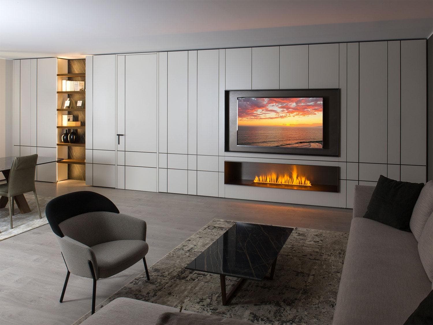 Lounge Seamless Minimalist TV Wall System