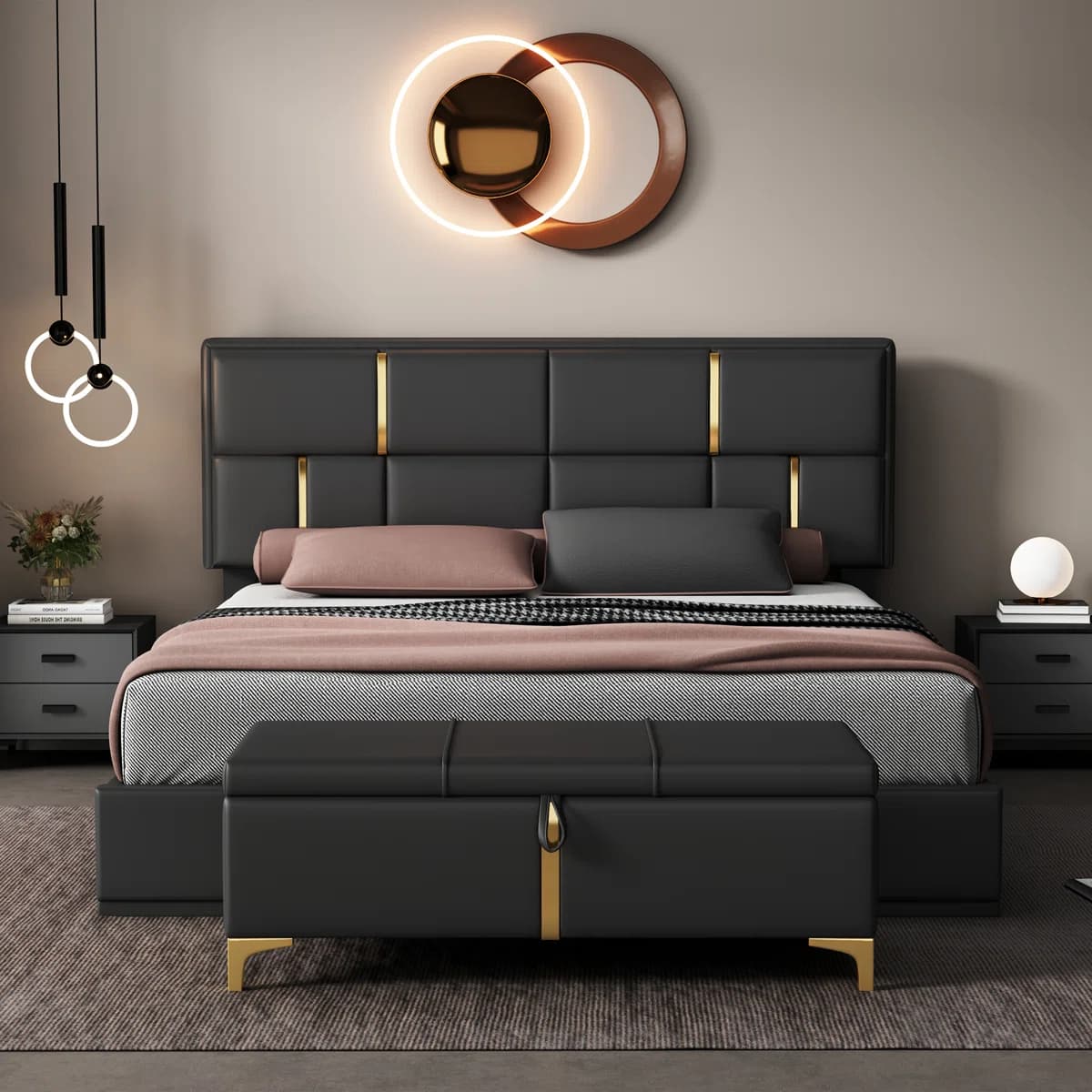 Midnight Gold Luxury Modern Kids Bedroom Set