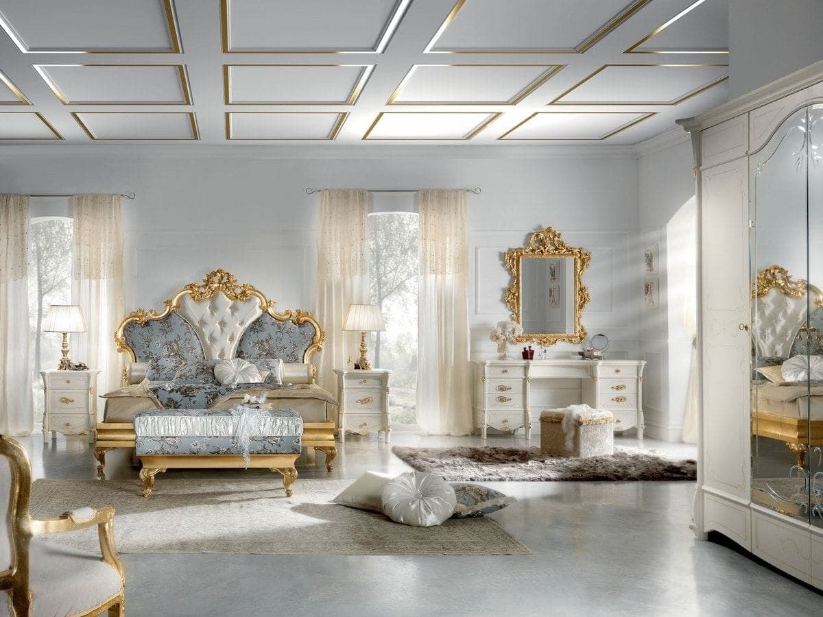 Palazzo Deluxe Italian Carved Ivory King Bed