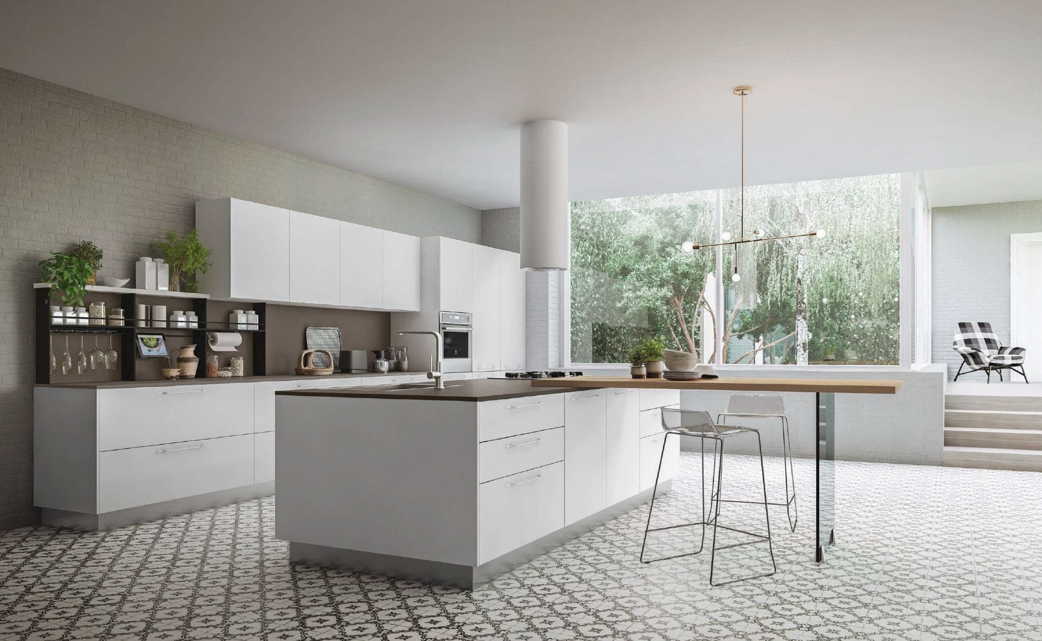 Plana Zenith Minimalist White Modular Kitchen