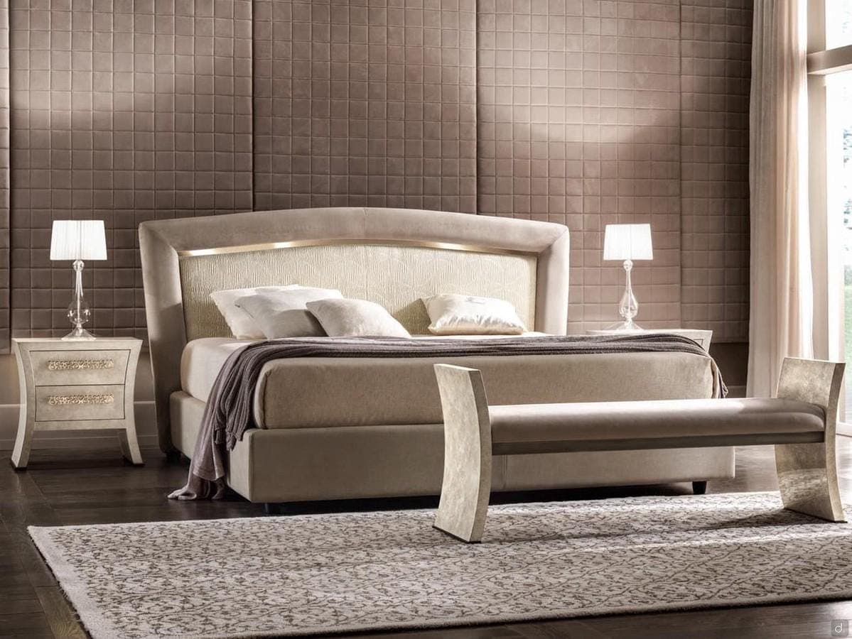 Portofino Elegant Wingback Beige King Bed