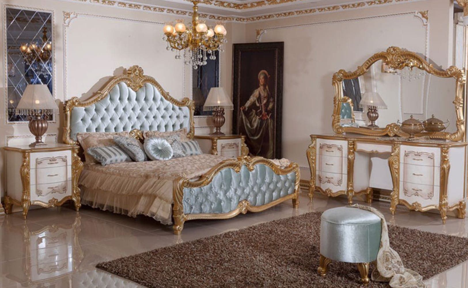 Solara Prestige Channel White High-Gloss King Bed