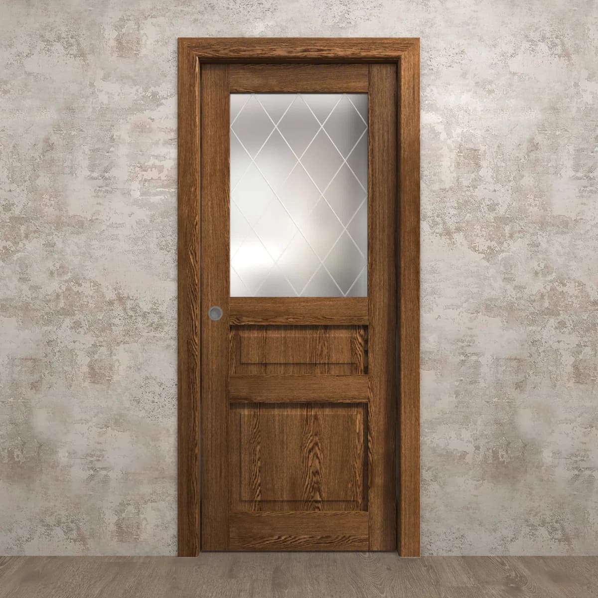 Zen Walnut Linear Modern Interior Single Door