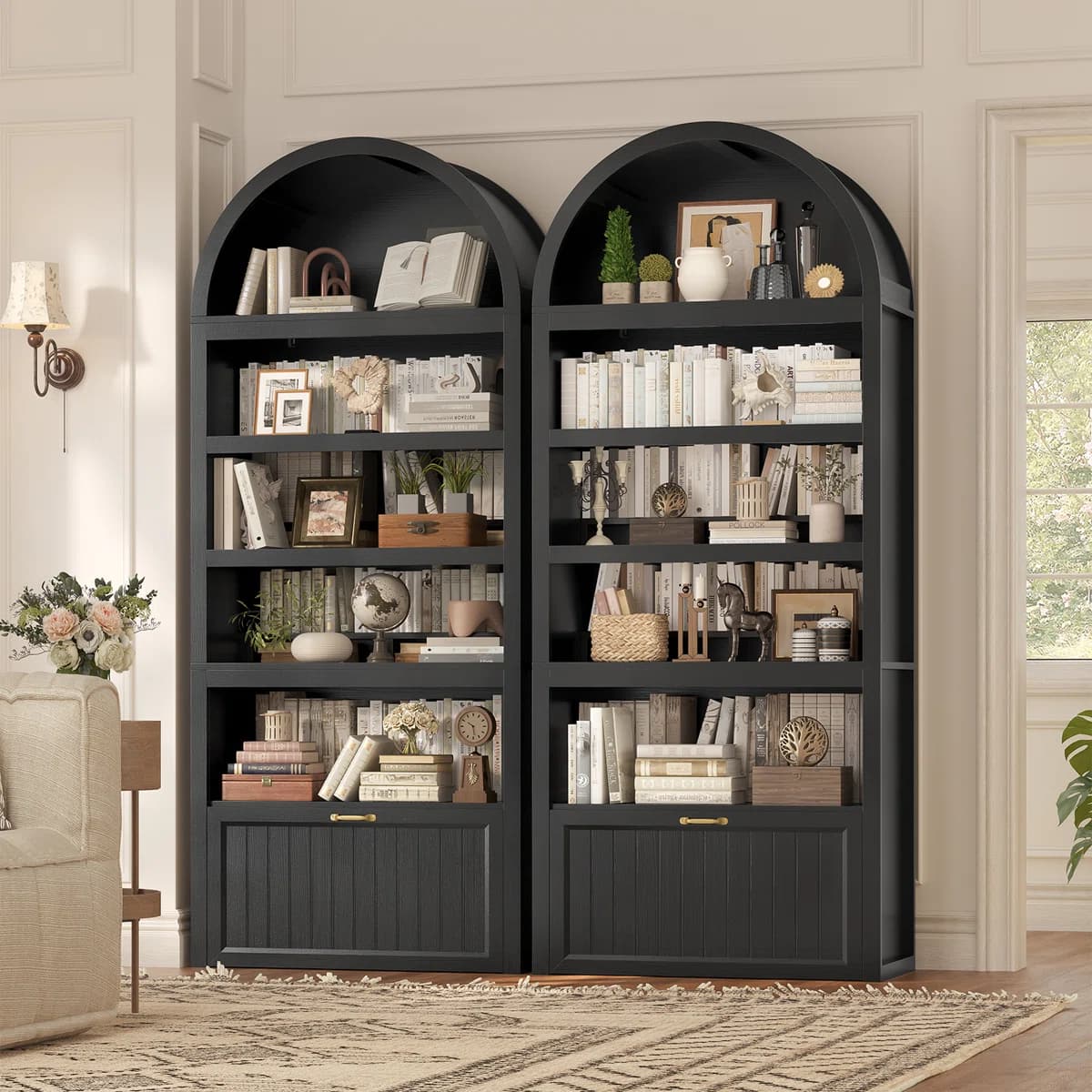 Casper Arched Wooden Bookshelf